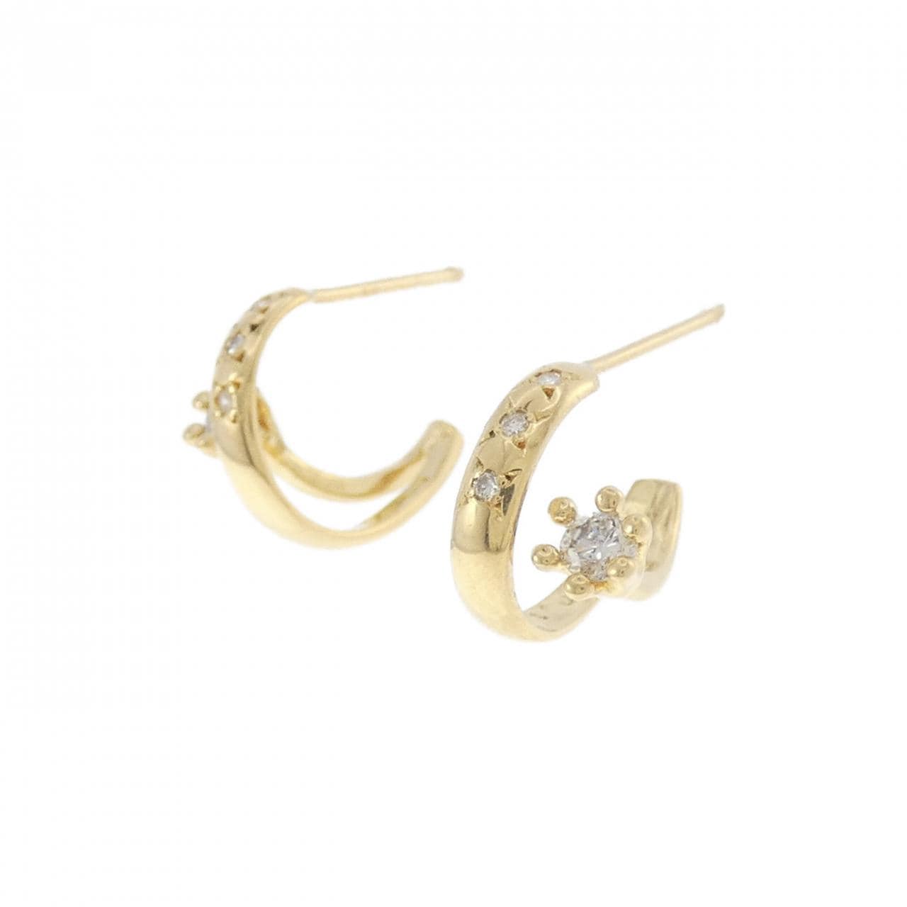 K18YG ダイヤモンド ピアス 0.19CT
