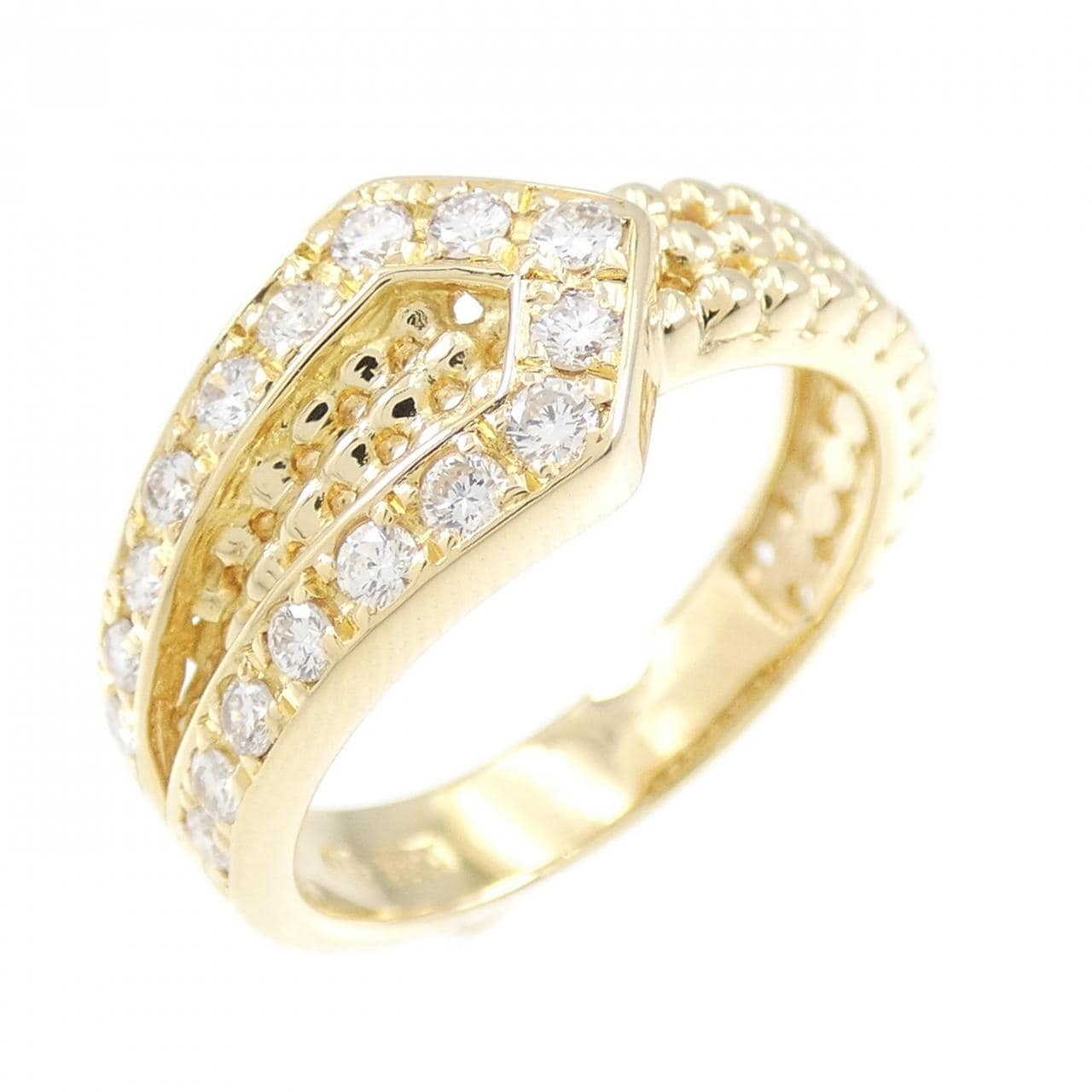 750YG Diamond ring