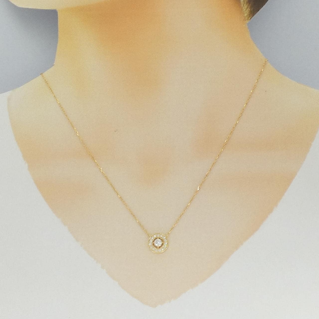K18YG ダイヤモンド ネックレス 0.20CT