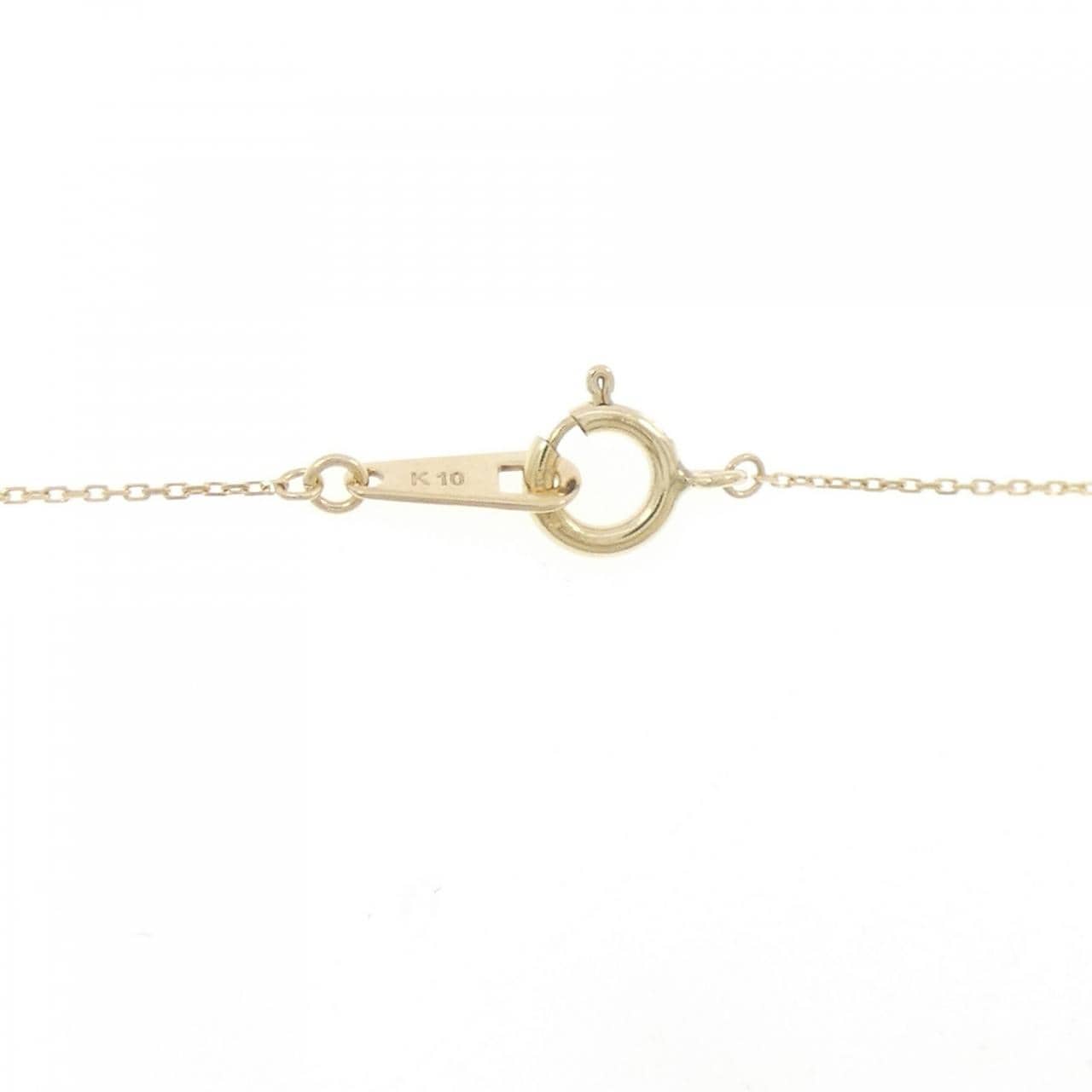 K10YG ムーン ダイヤモンド ネックレス 0.01CT