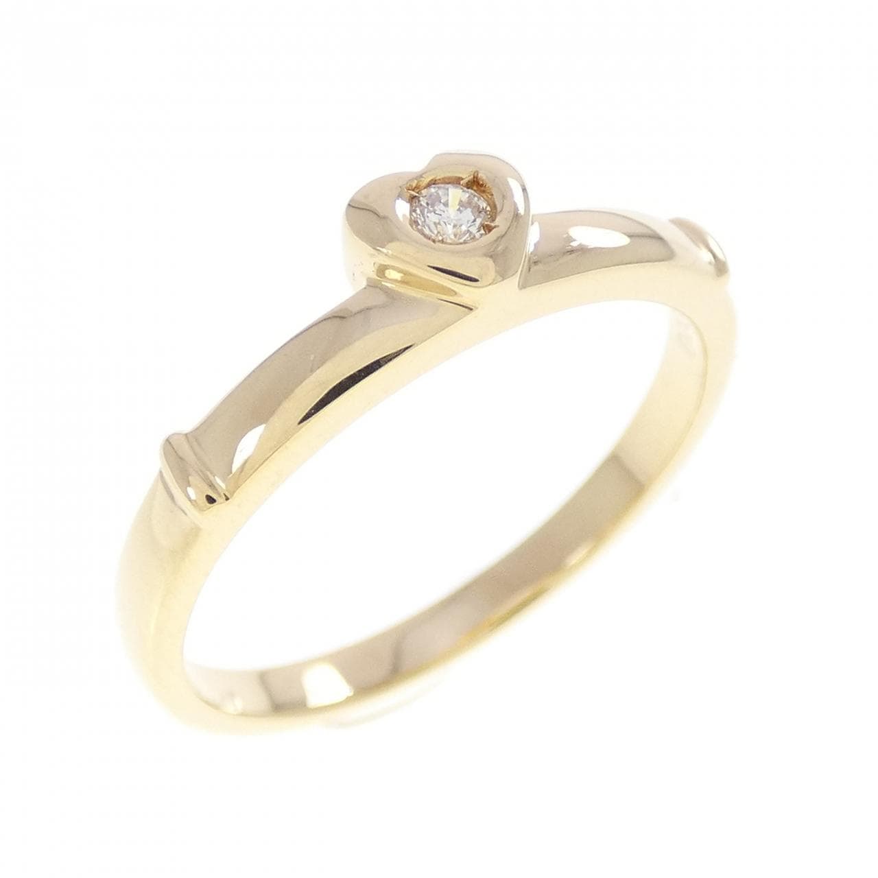 K18YG ハート ダイヤモンド リング 0.03CT