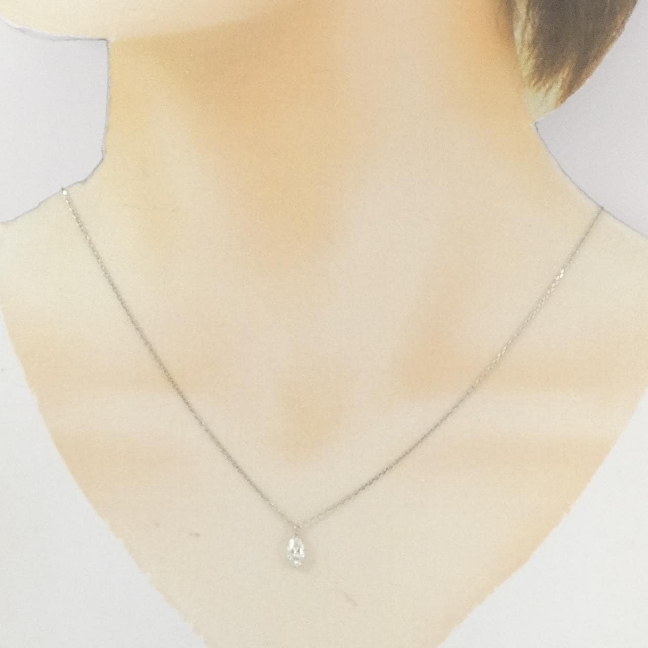 PT900/PT850 ダイヤモンド ネックレス 0.409CT D IF マーキスカット