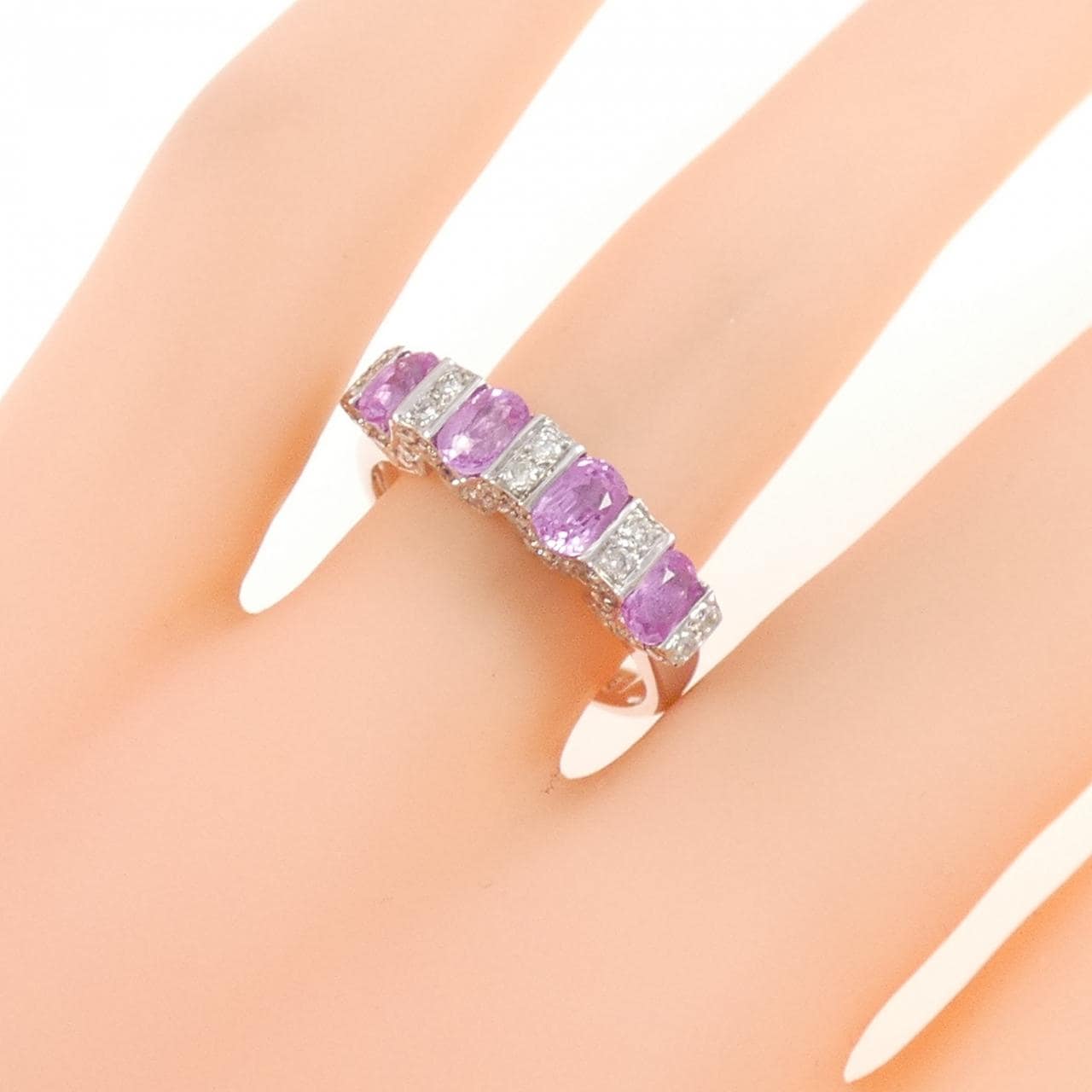 750WG サファイヤ リング 1.25CT