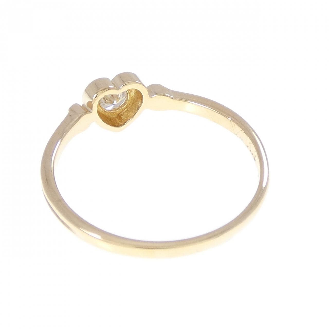 K18YG ハート ダイヤモンド リング 0.12CT