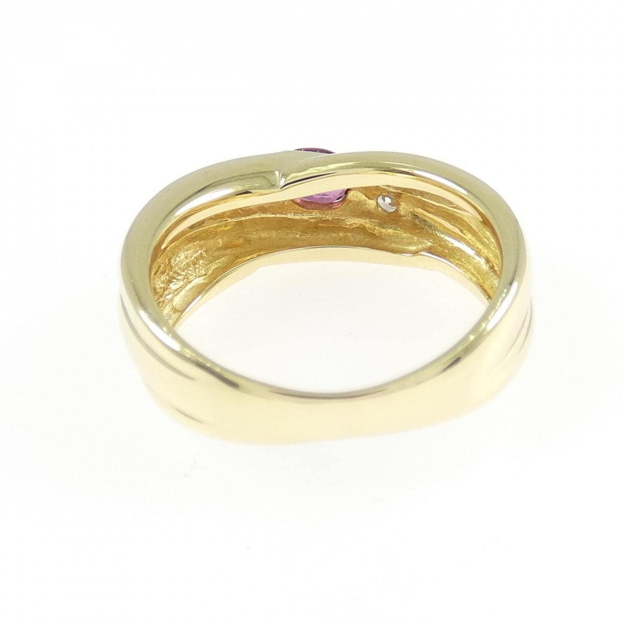 K18YG ルビー リング 0.27CT