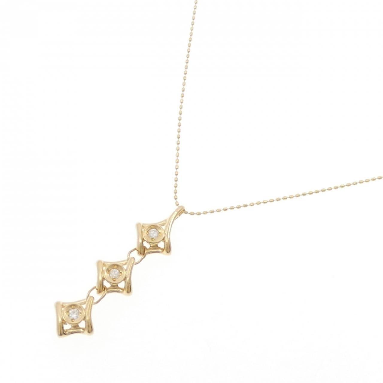 K18YG ダイヤモンド ネックレス 0.1CT