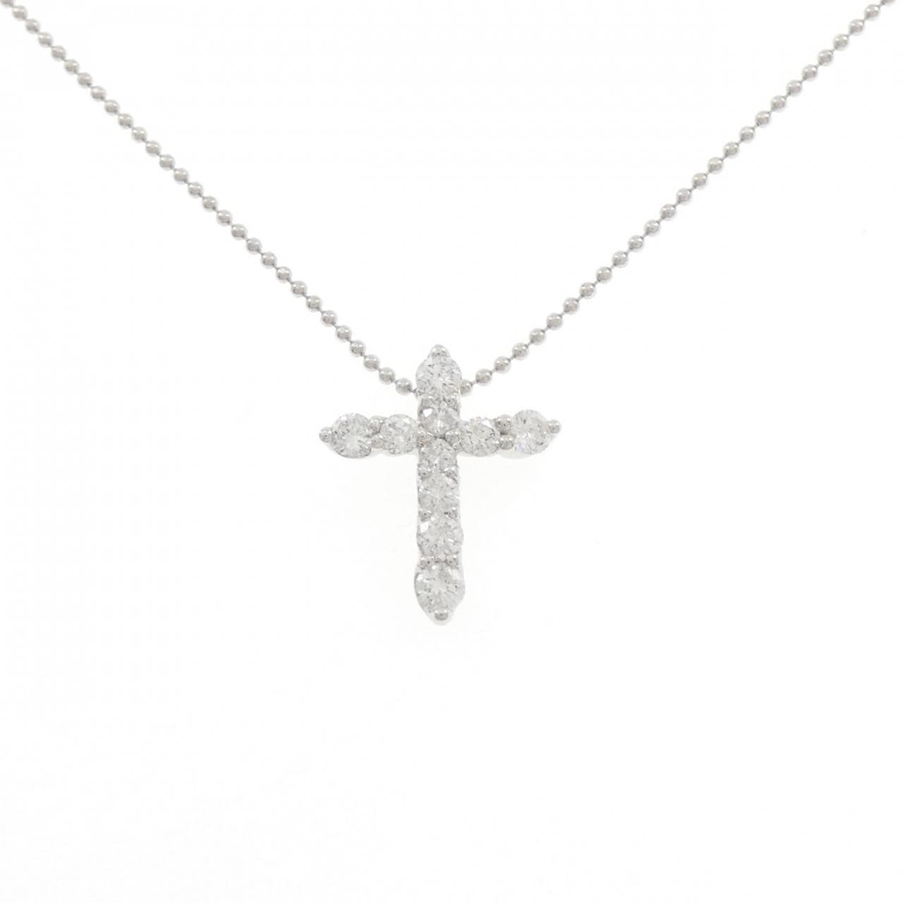 PT900/PT850 クロス ダイヤモンド ネックレス 0.53CT