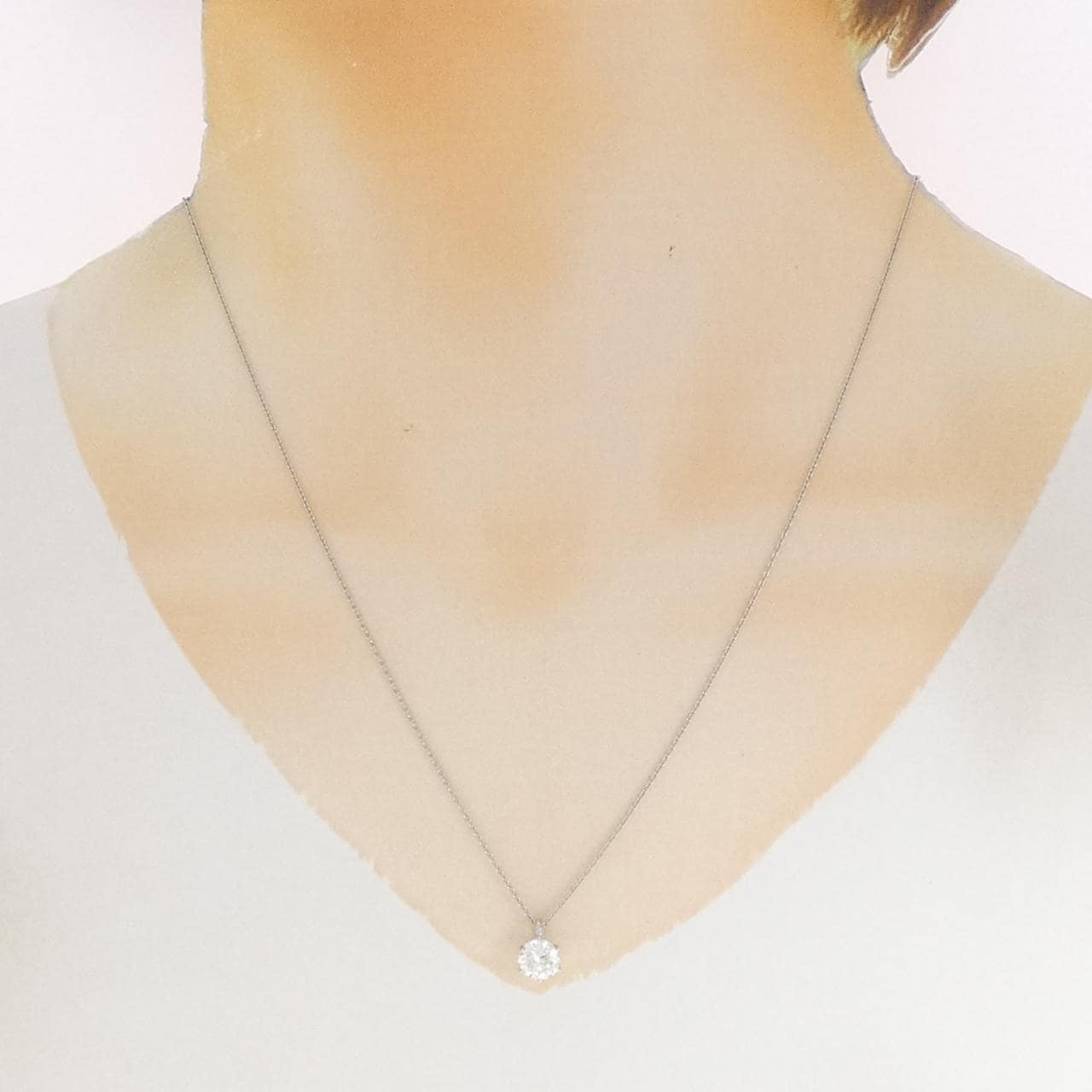 【リメイク】PT900/PT850 ダイヤモンド ネックレス 1.036CT I I1 Good
