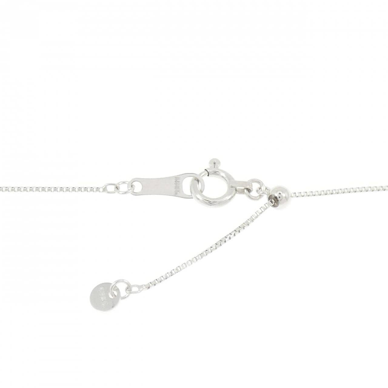 K18WG フラワー ダイヤモンド ネックレス 0.98CT
