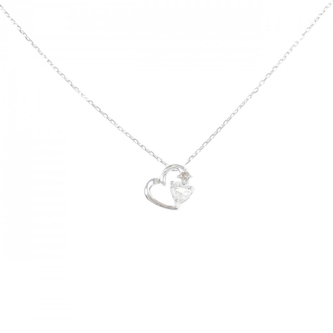 K10WG 心形月光石項鍊