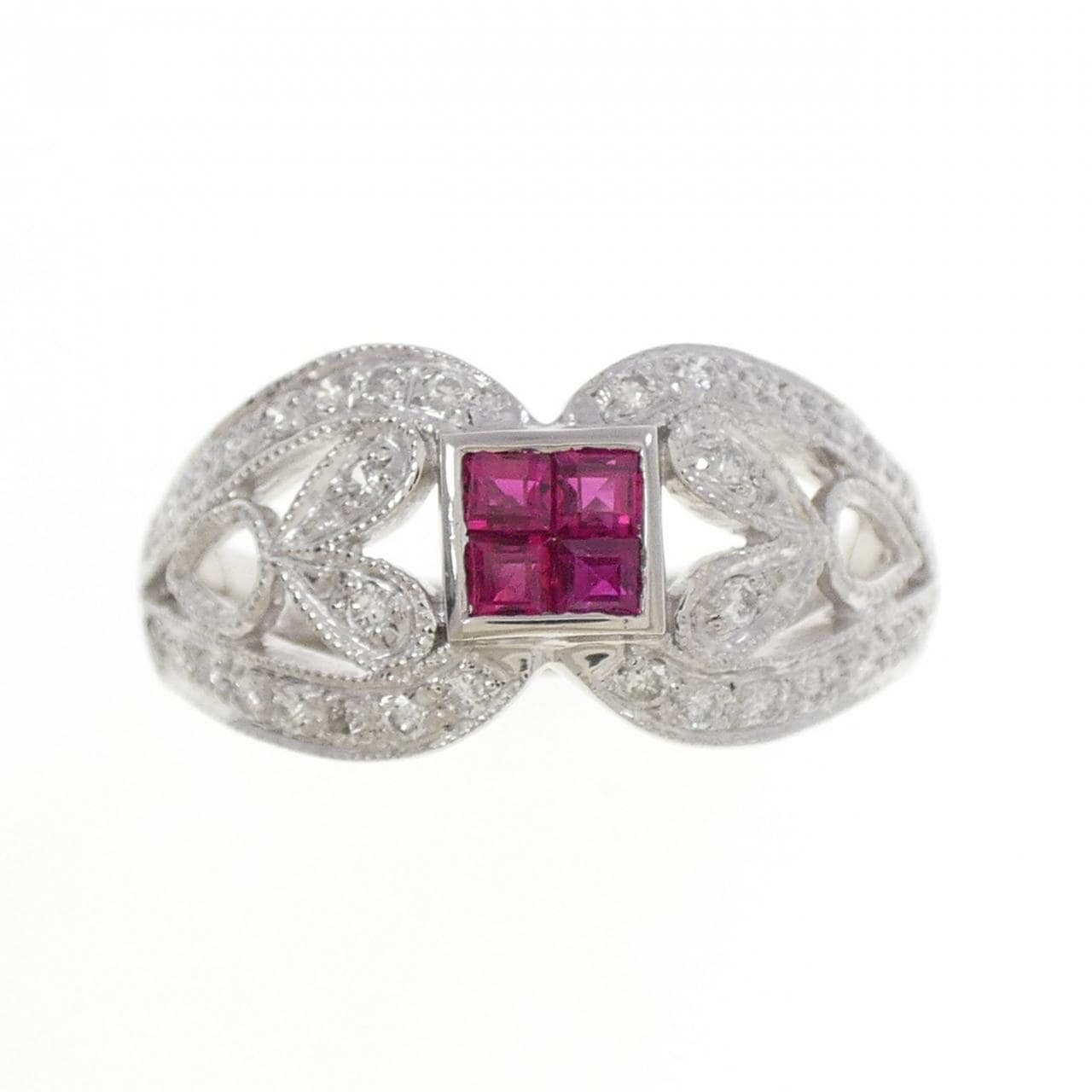 PT900 ルビー リング 0.38CT