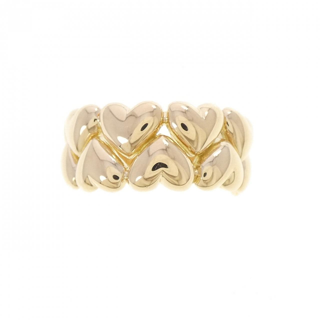 K18YG ハート リング