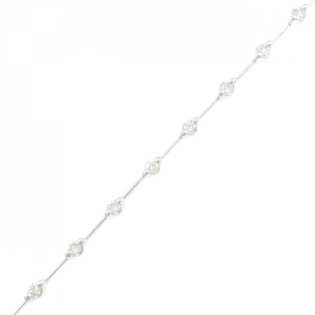 K18WG ダイヤモンド ブレスレット 1.00CT
