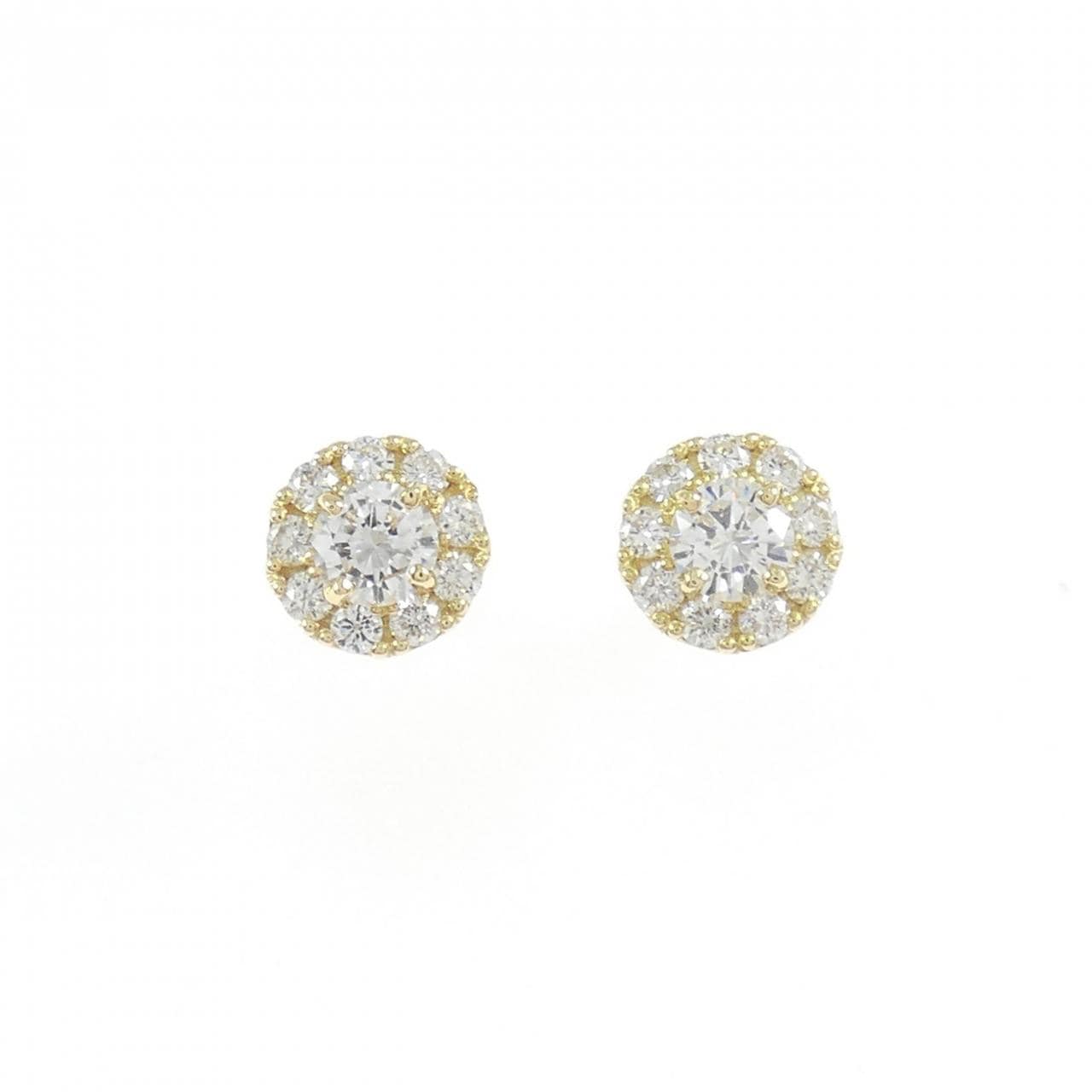 K18YG钻石耳环 0.55CT