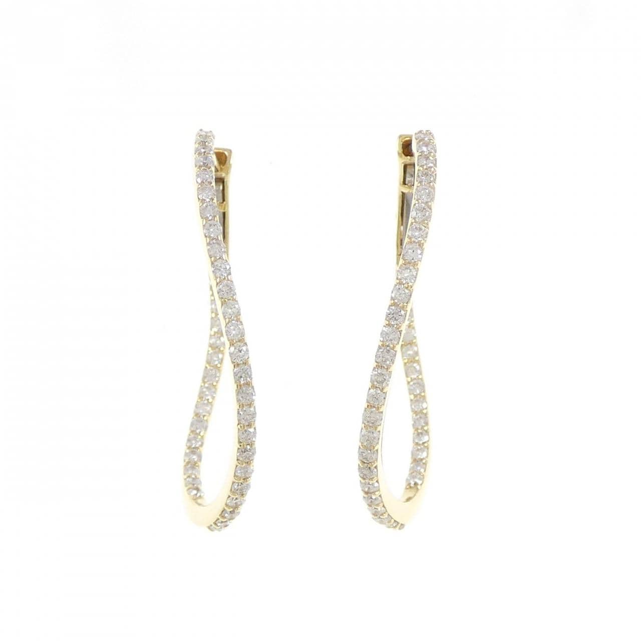 K18YG ダイヤモンド ピアス 0.76CT