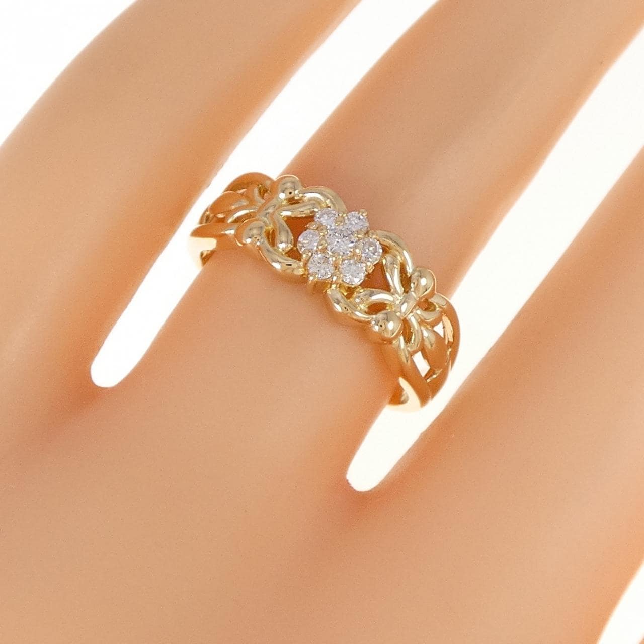 K18YG ダイヤモンド リング 0.14CT