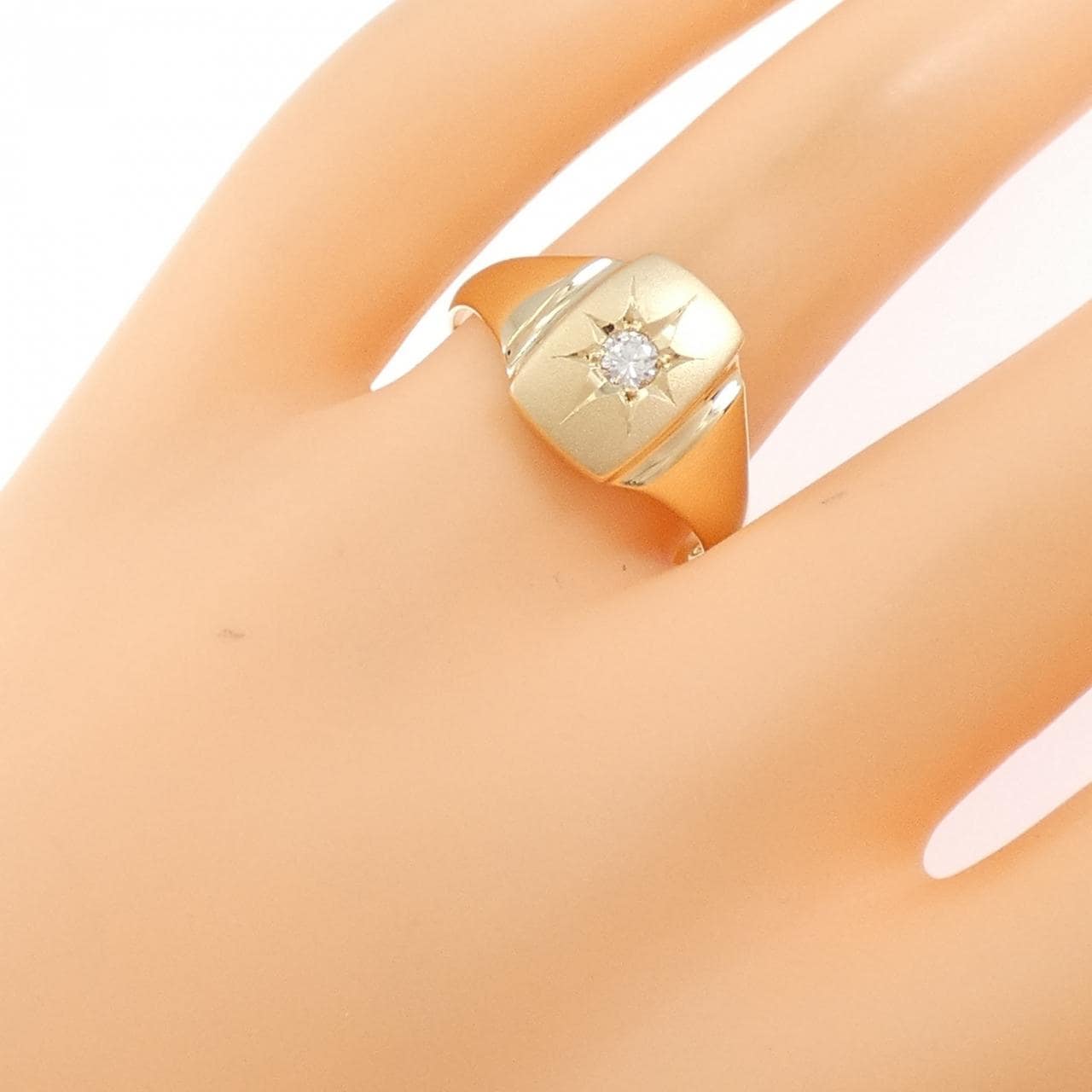 K18PG ダイヤモンド リング 0.10CT
