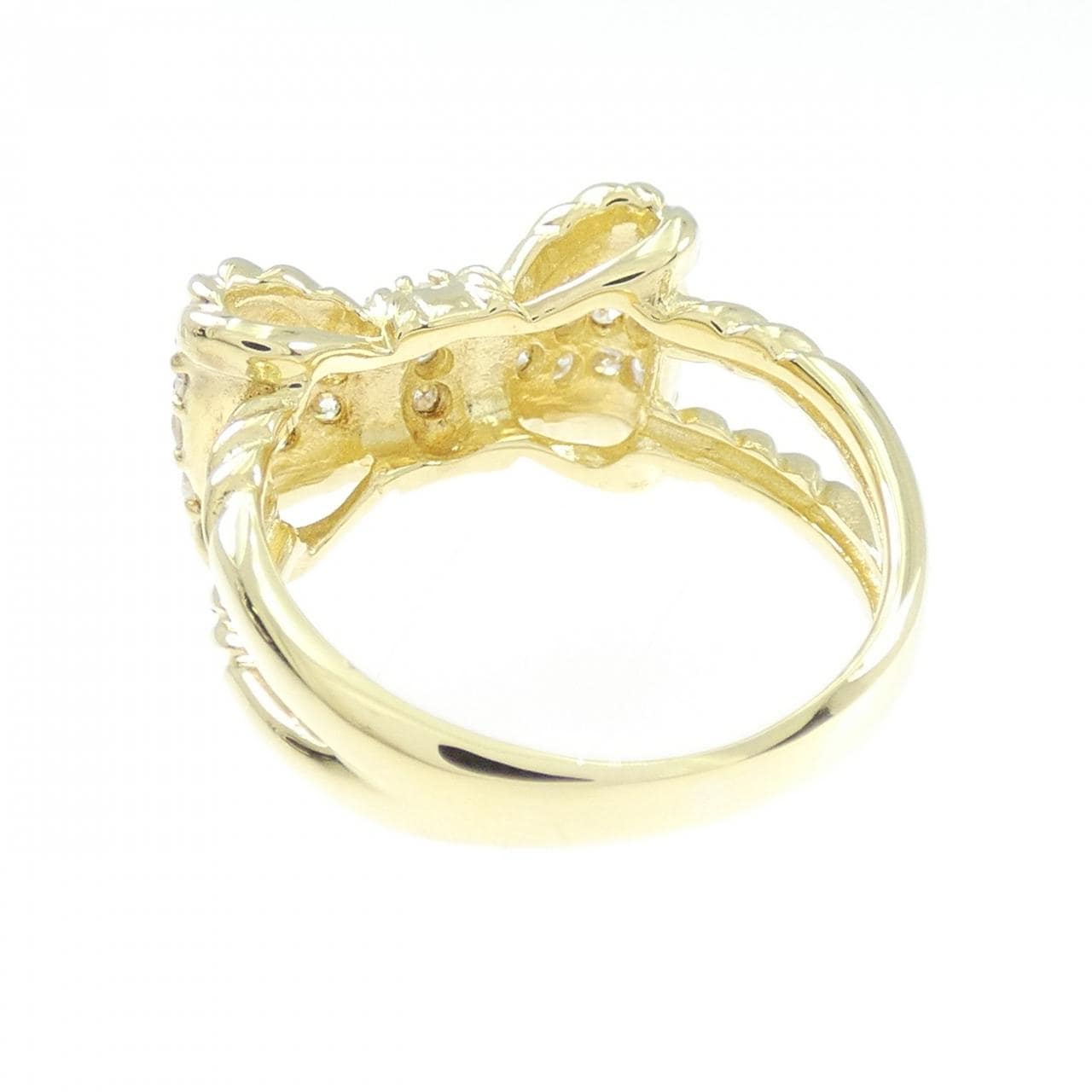 K18YG リボン ダイヤモンド リング 0.50CT