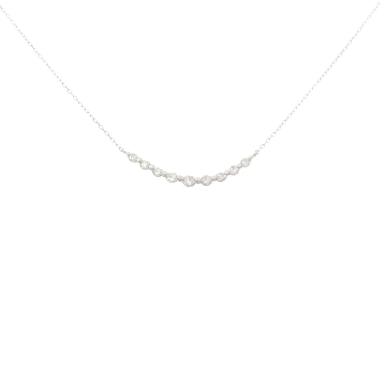 K18WG ダイヤモンド ネックレス 0.20CT