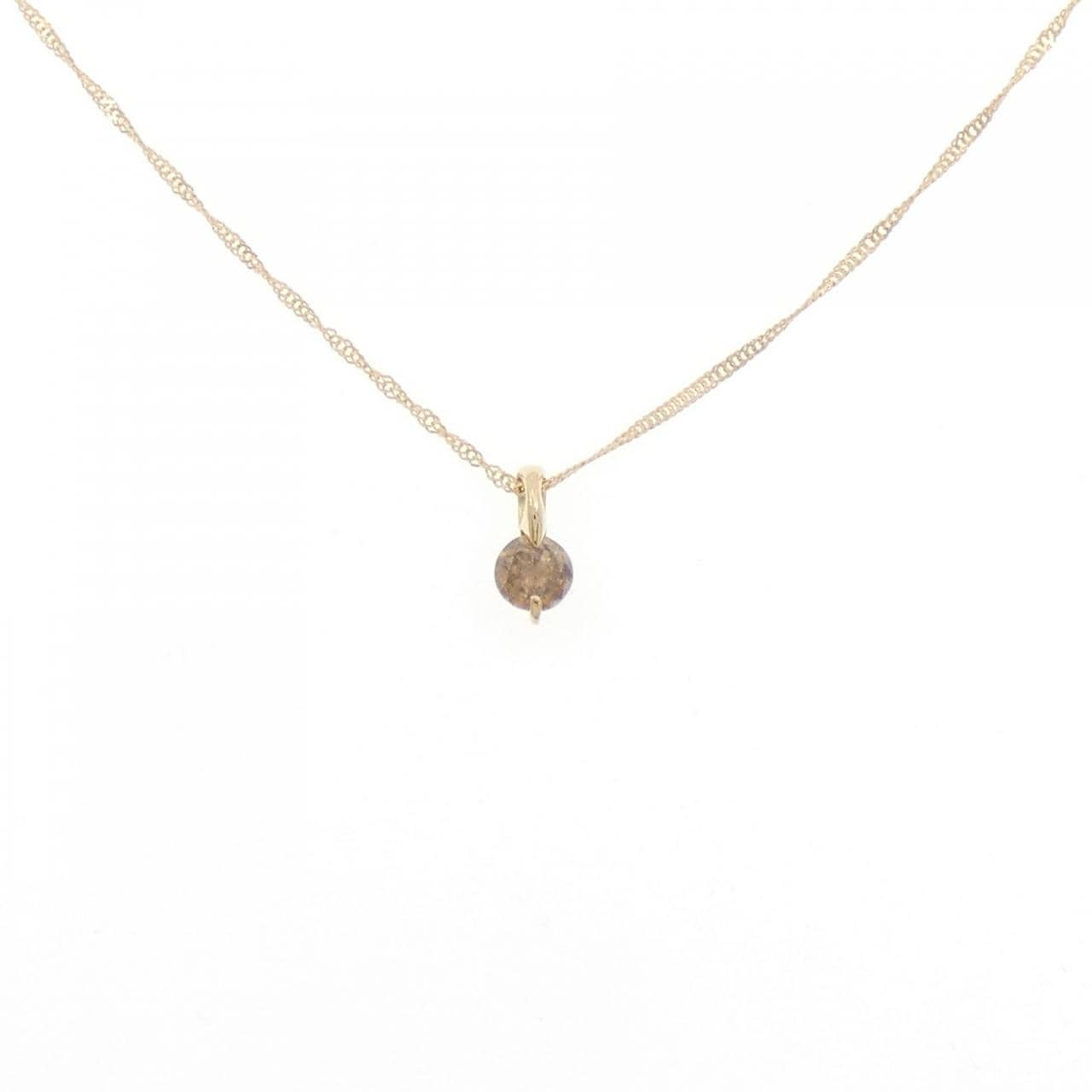 K18YG ソリティア ダイヤモンド ネックレス 0.2CT