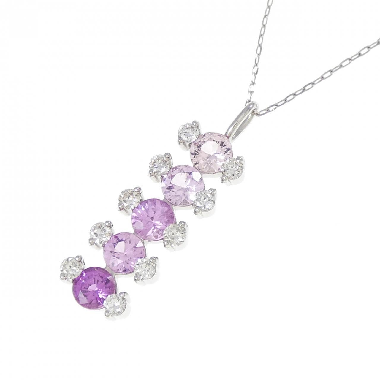 PT900 サファイヤ ネックレス 0.90CT