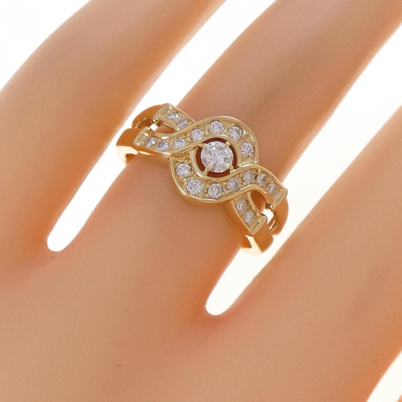 K18YG ダイヤモンド リング 0.34CT