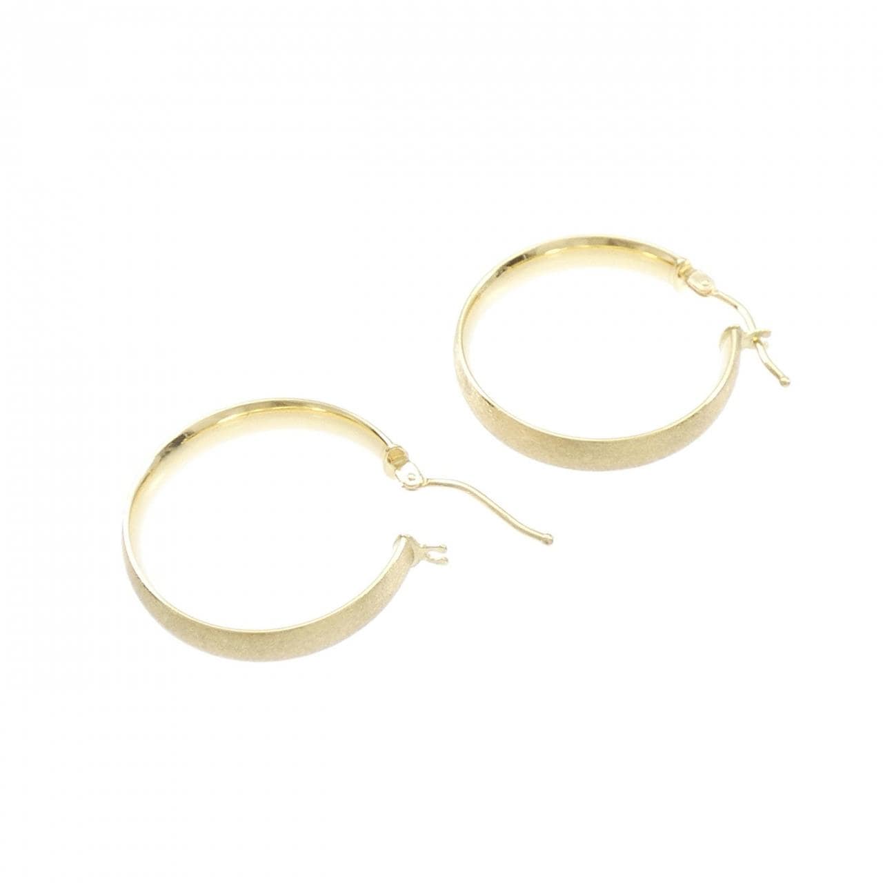 [BRAND NEW] 750YG hoop earrings