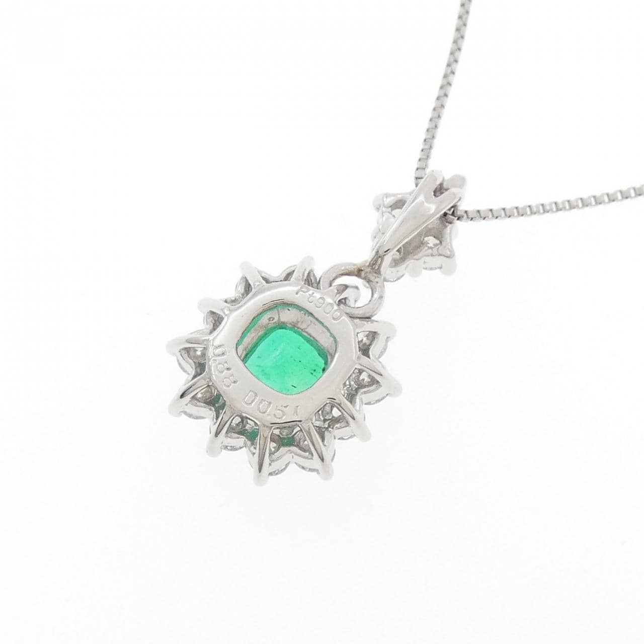 PT900/PT850 Emerald Necklace 0.88CT