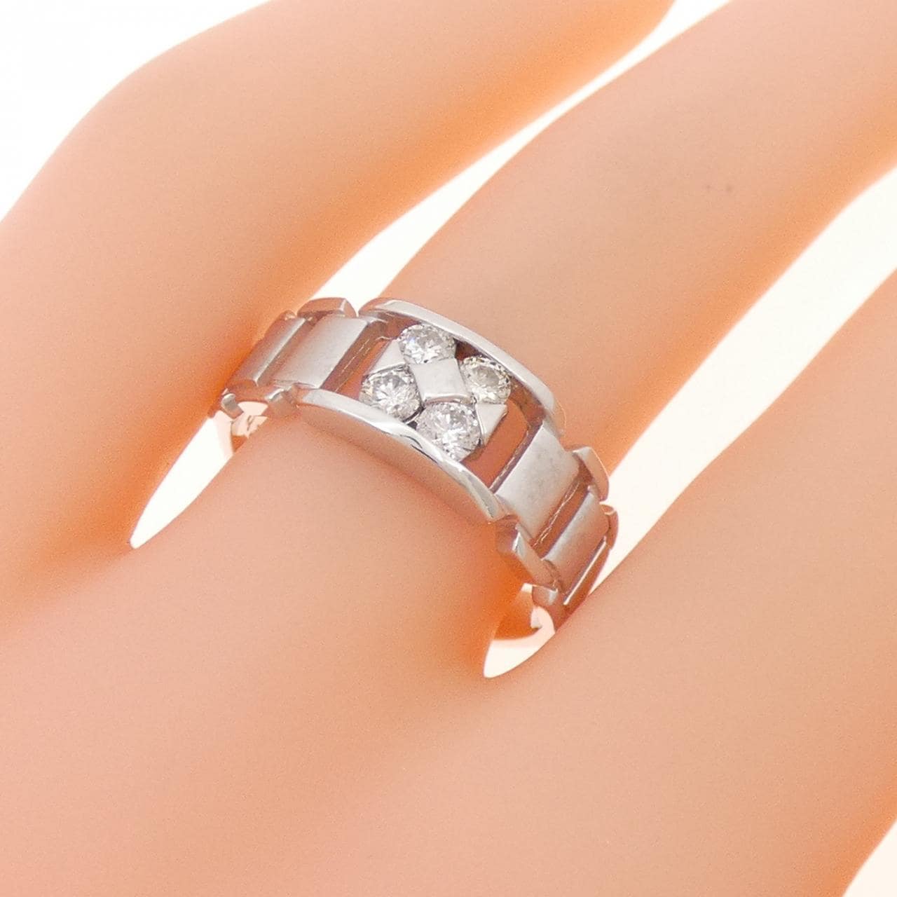 K18WG ダイヤモンド リング 0.30CT