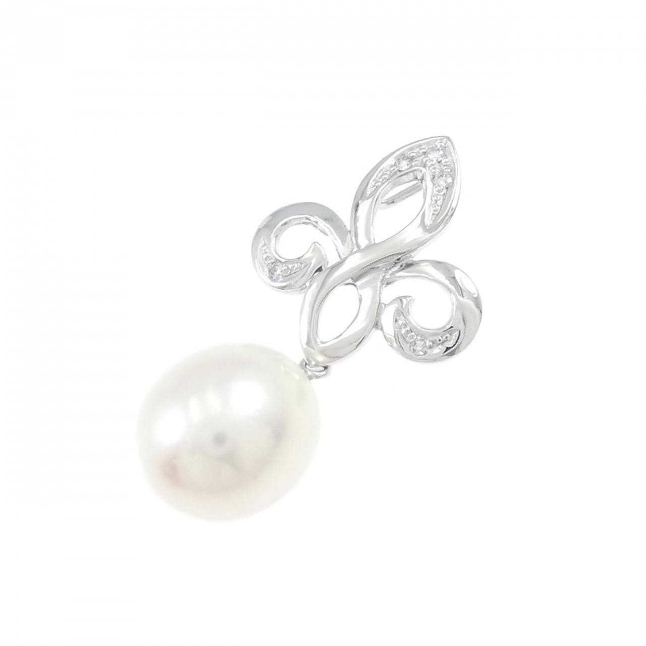 K18WG 淡水パール ペンダント