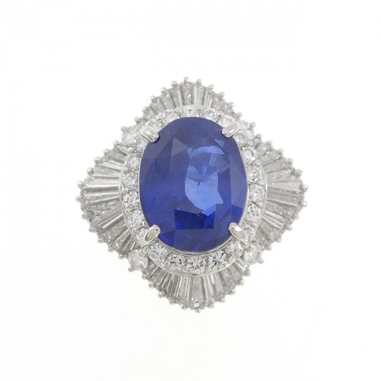 PT900 非加熱 サファイヤ リング 4.54CT スリランカ産