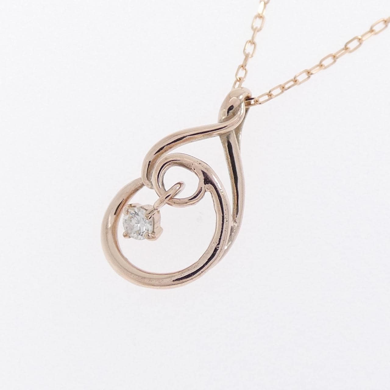K10PG ダイヤモンド ネックレス 0.03CT