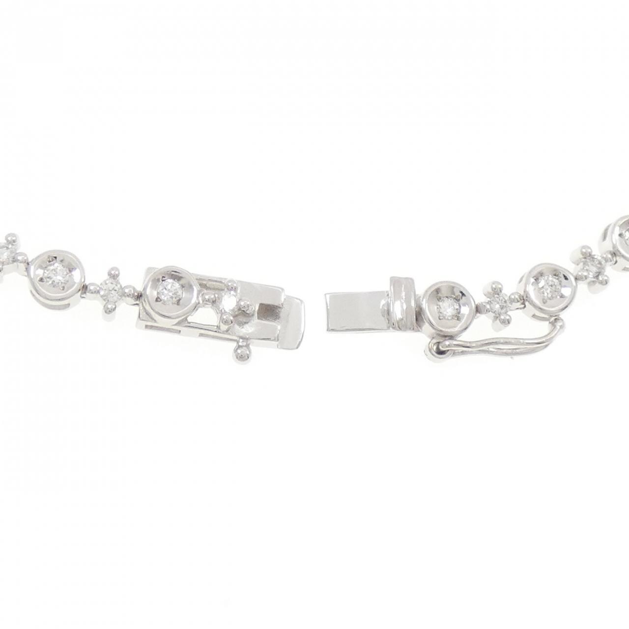 K18WG ダイヤモンド ブレスレット 1.00CT
