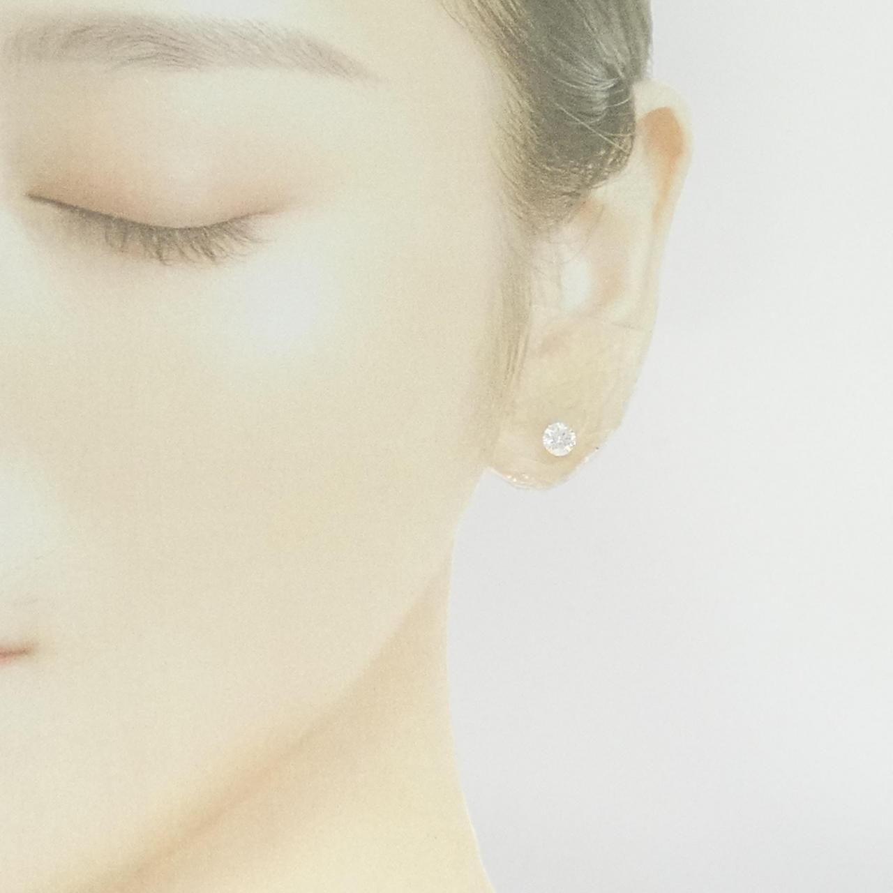 K18YG cubic earrings