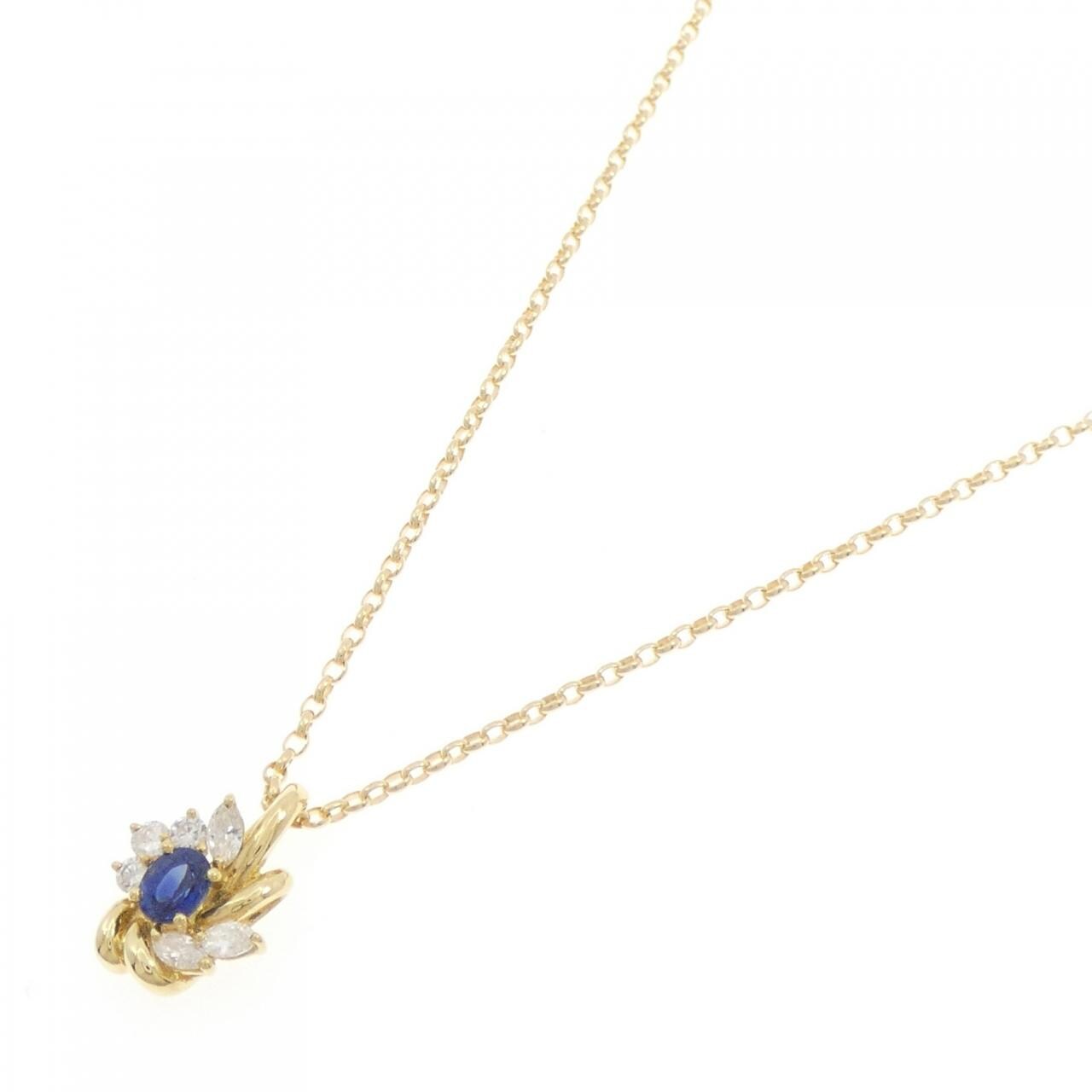 K18YG サファイヤ ネックレス 0.37CT