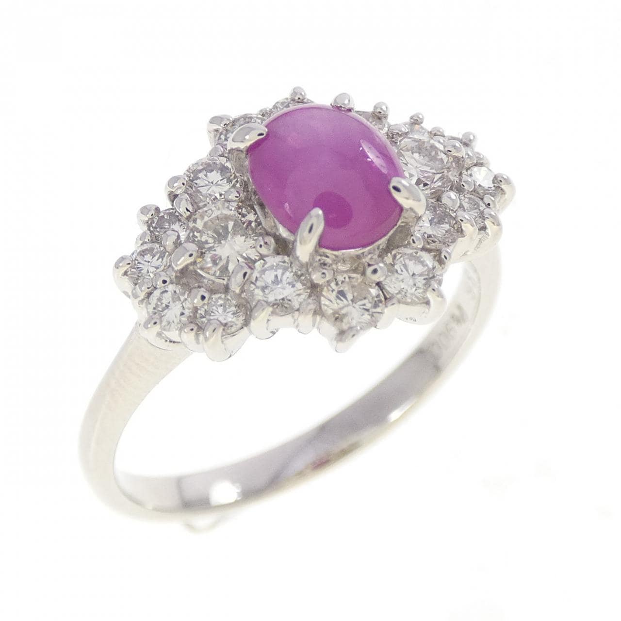 PT900 スタールビー リング 0.86CT
