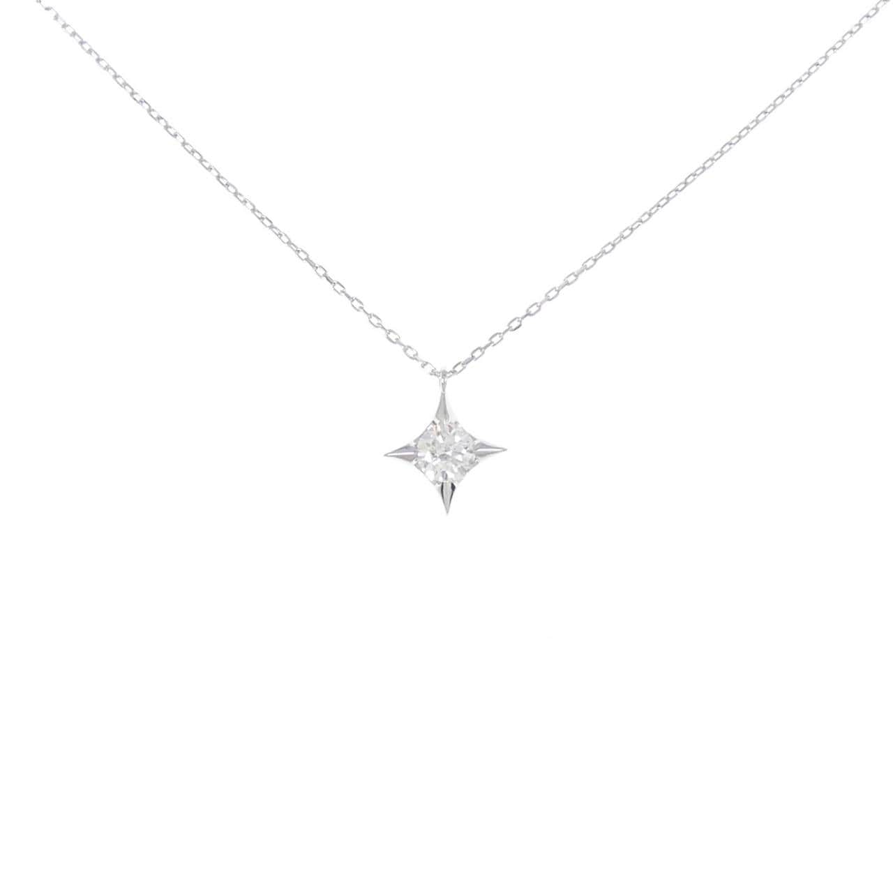 【新品】K18WG ダイヤモンド ネックレス 0.19CT