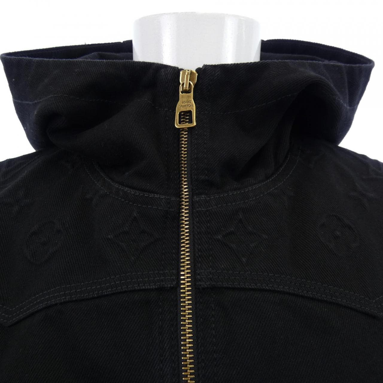 ルイヴィトン LOUIS VUITTON モノグラムディテールフーデッドデニムジャケット HNA10WOK4 デニムジャケット