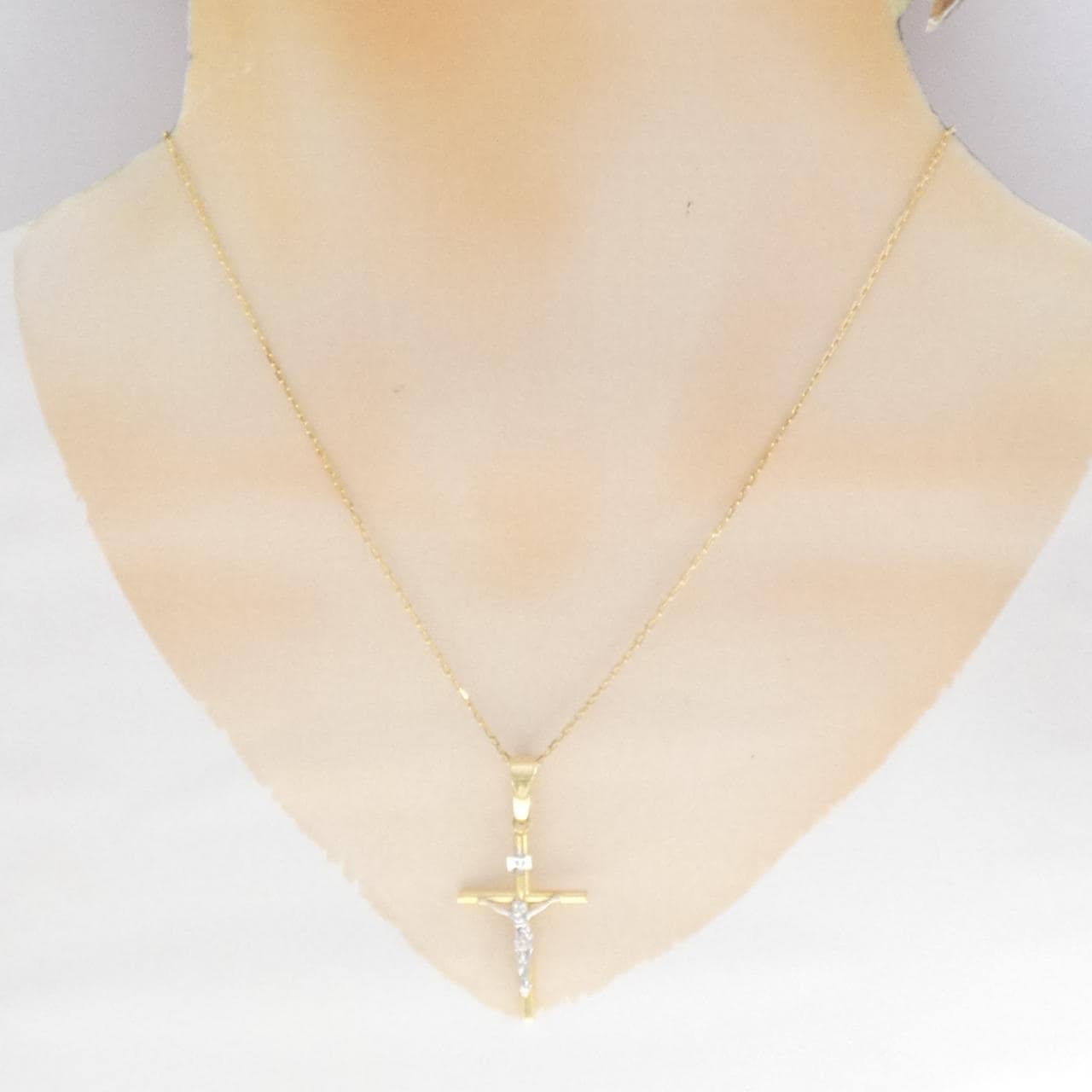 K18YG/K18WG クロス ネックレス
