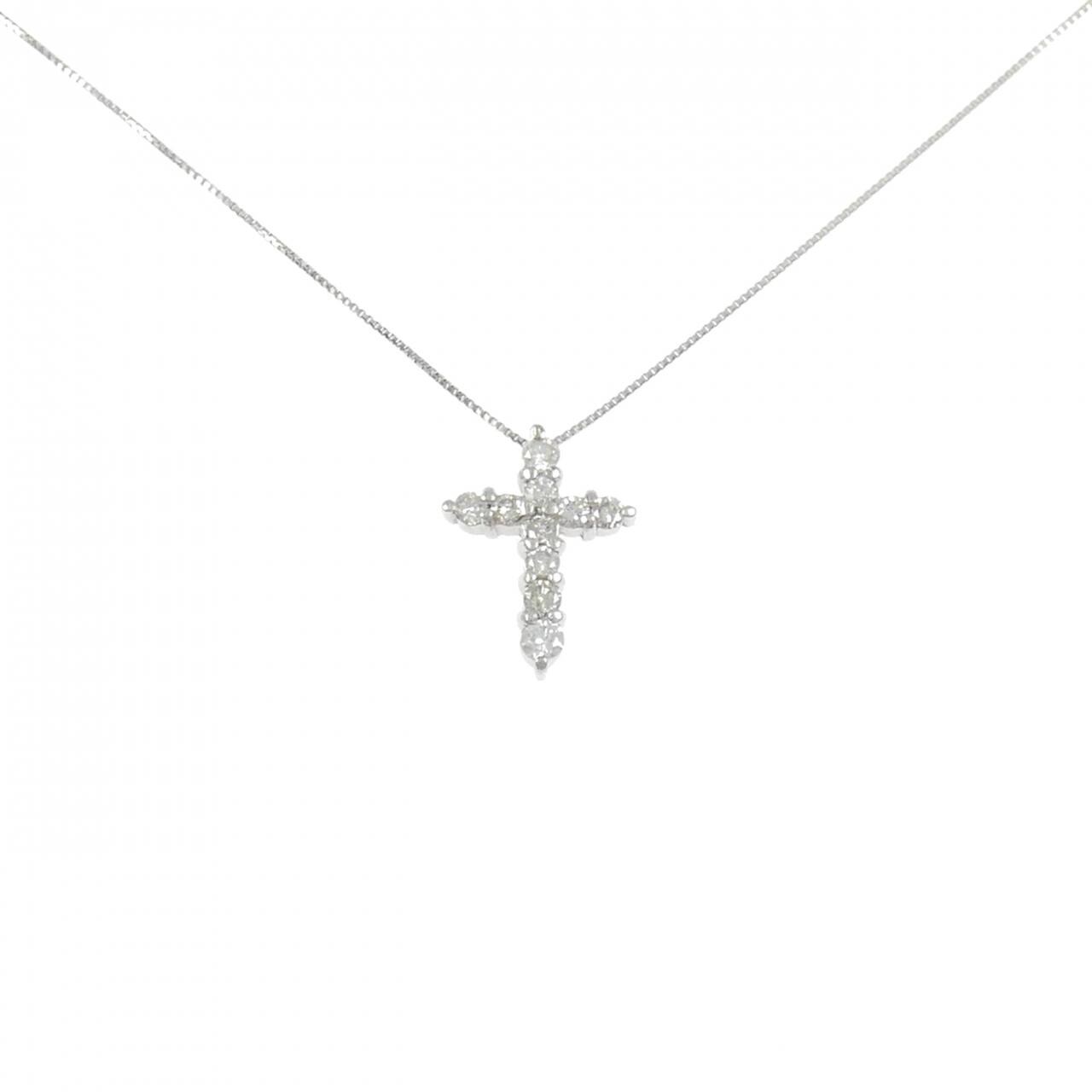 PT900/PT850 クロス ダイヤモンド ネックレス 0.50CT