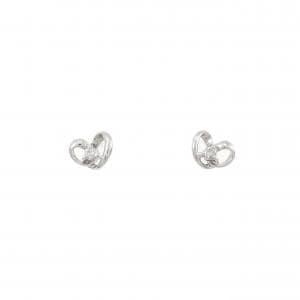 PT900 ハート ダイヤモンド ピアス 0.04CT