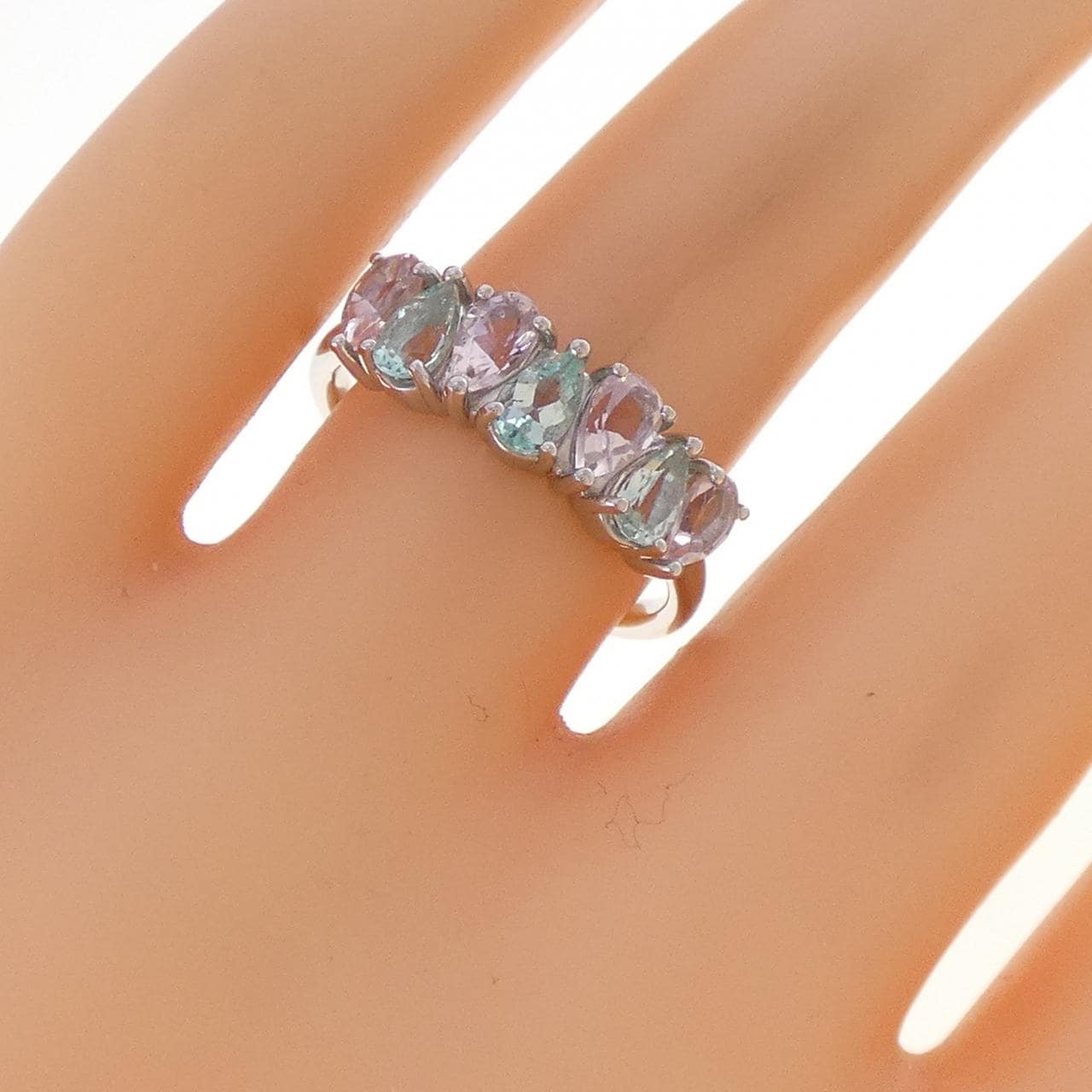 PT950 モルガナイト リング 0.50CT