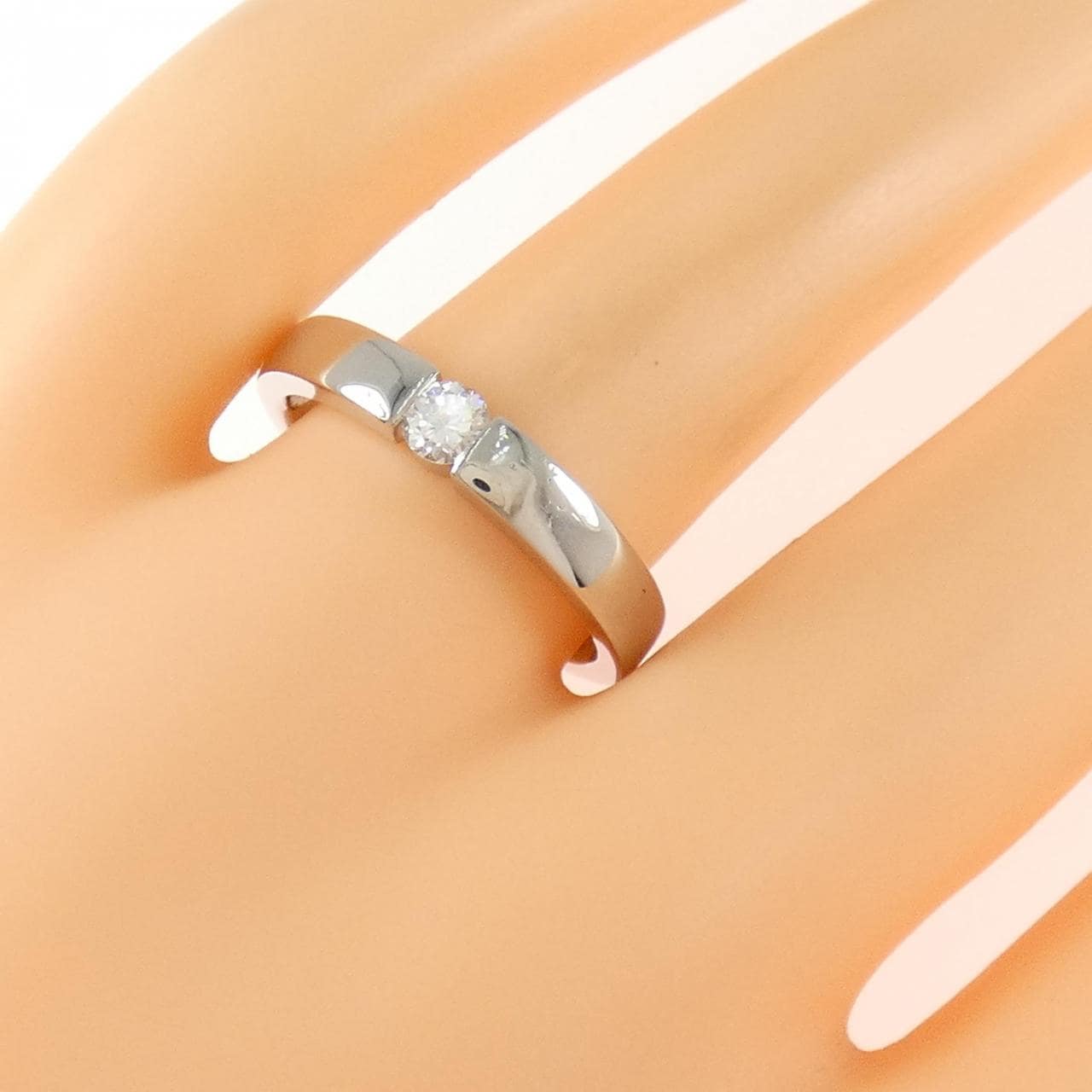 PT950 ソリティア ダイヤモンド リング 0.170CT