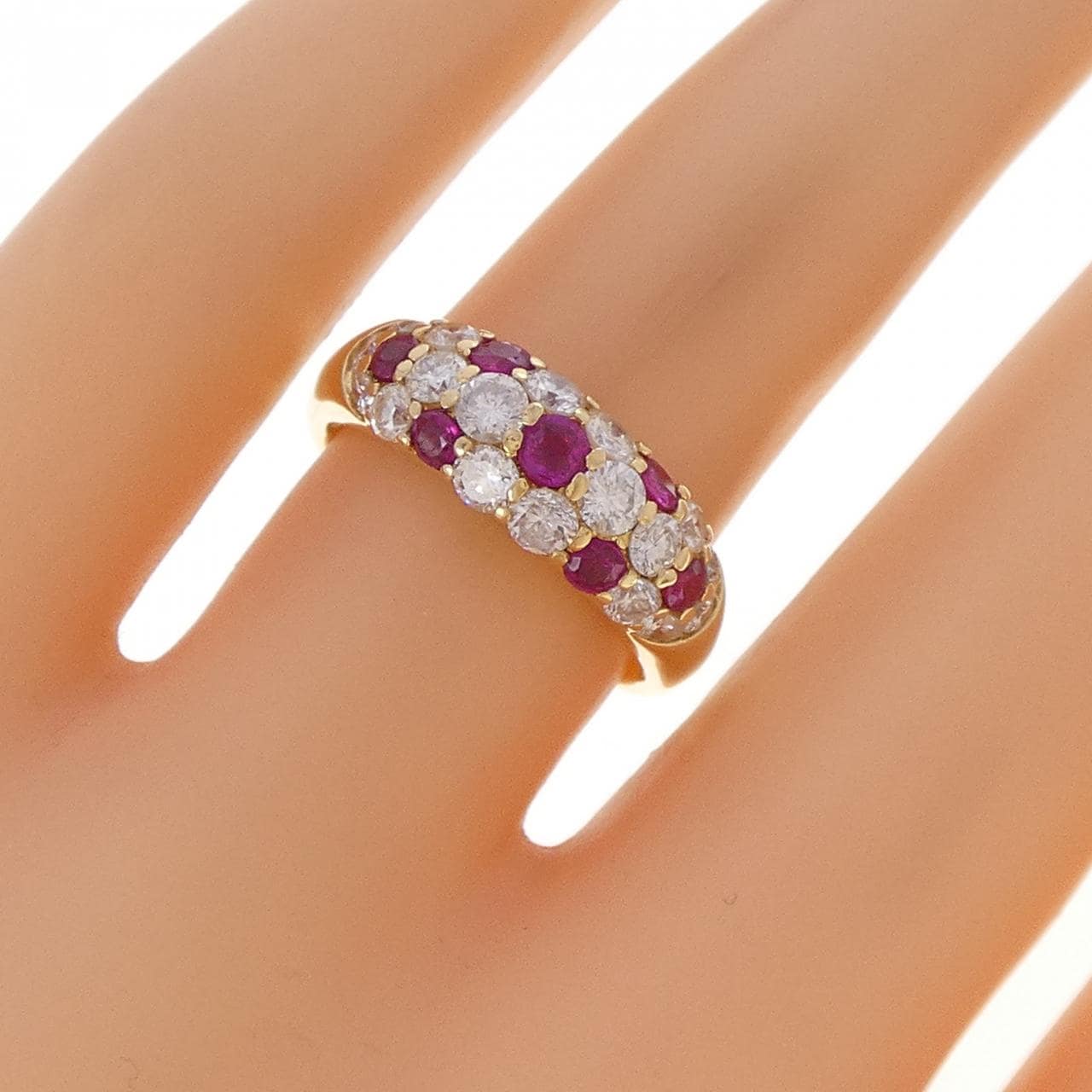 K18YG ルビー リング 0.56CT