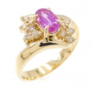 K18YG サファイヤ リング 0.69CT