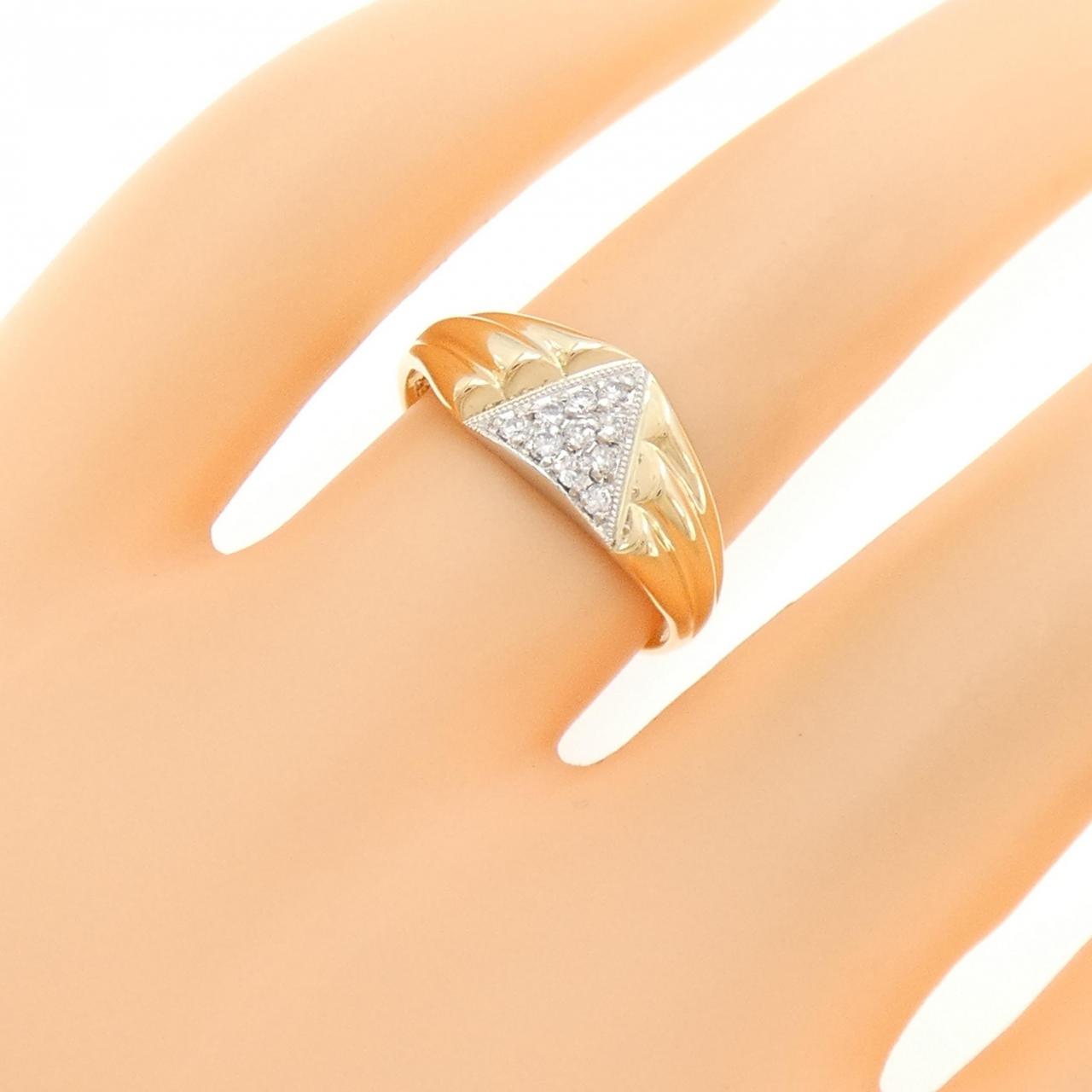 K18YG/PM ダイヤモンド リング 0.11CT