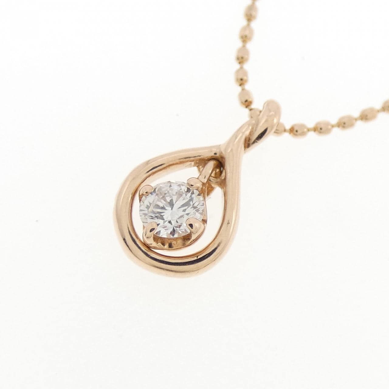 K10PG ダイヤモンド ネックレス 0.10CT