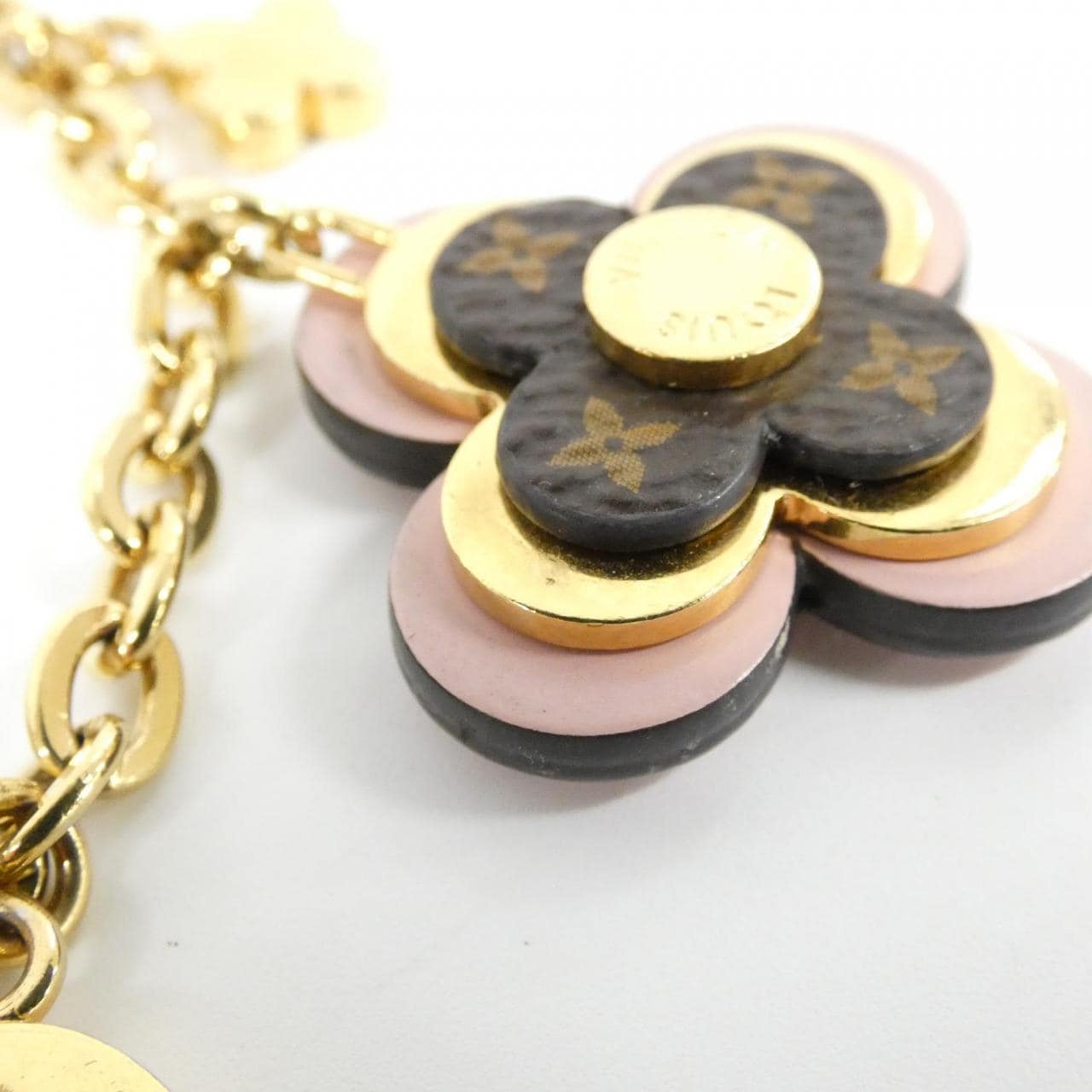 ルイヴィトン バッグチャーム チェーン ブルーミング フラワー M01414 キーリング