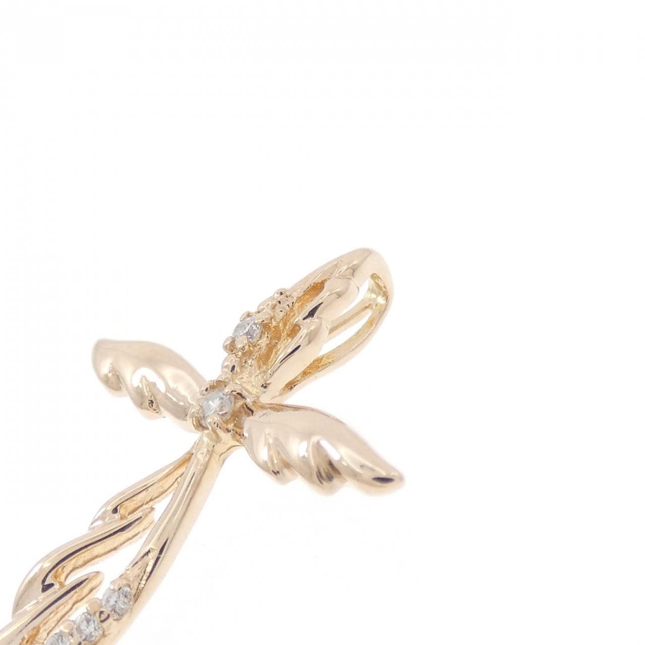 K18PG 十字形鑽石吊墜 0.04克拉