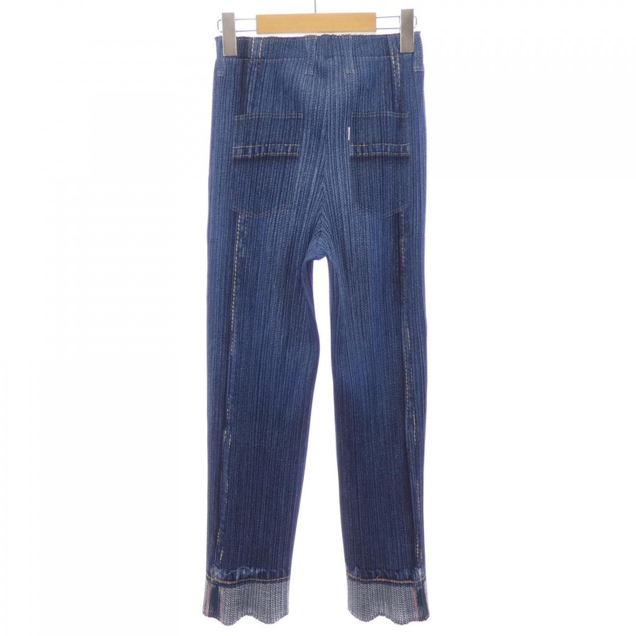 【ヴィンテージ】プリーツプリーズ PLEATS PLEASE 2001 デニム転写プリント PP12-JF254 パンツ